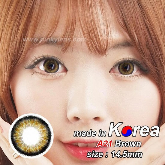 A21 BROWN colored contacts