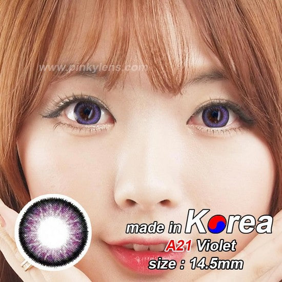 A21 PURPLE colored contacts