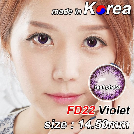 FD22 PURPLE colored contacts