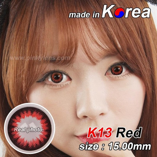 K13 RED colored contacts