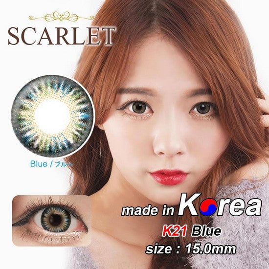 K21 BLUE colored contacts