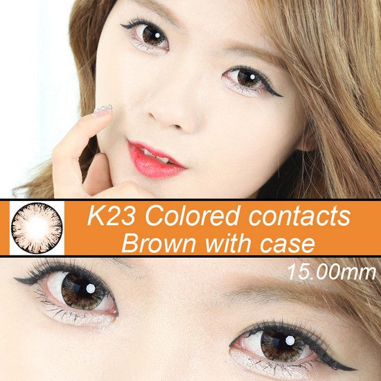 K23 BROWN colored contacts