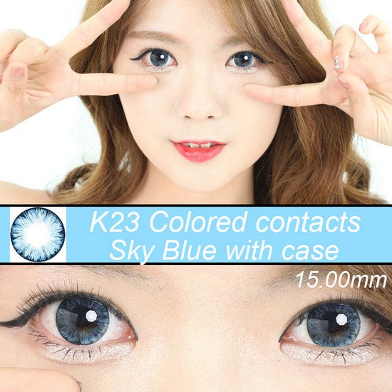 K23 BLUE colored contacts