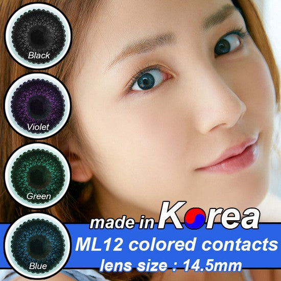 ML12 BLUE colored contacts