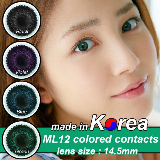 ML12 GREEN colored contacts