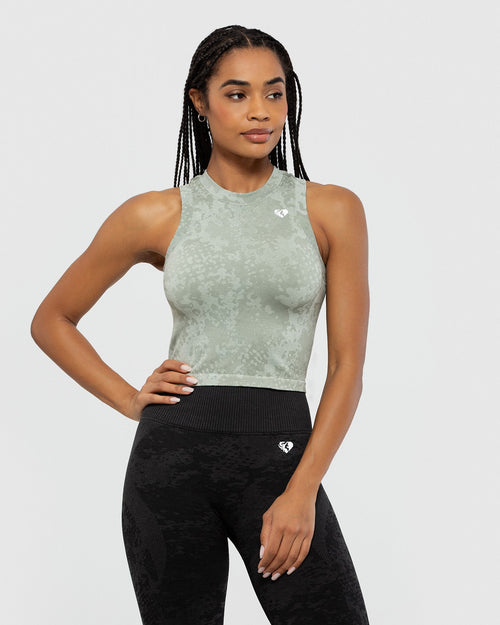 Essential Crop Tank Top - Black