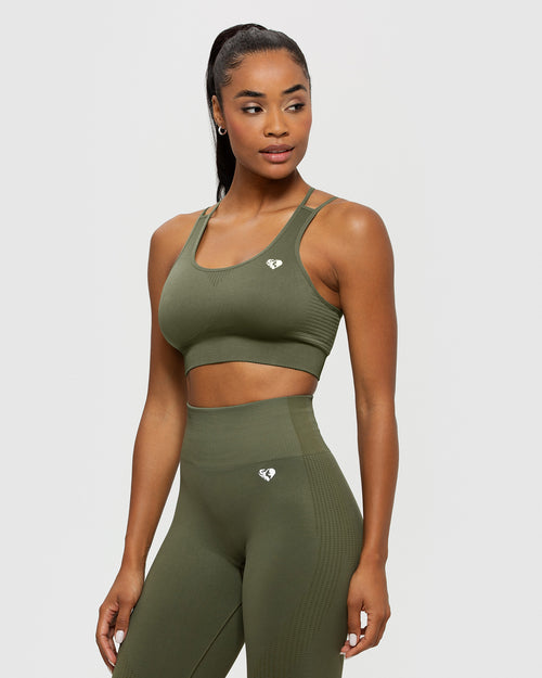 Minimizer Sports Bras for Women High Impact for Large Bust Seamless  Athletic Running Padded Gym Supportive Workout Khaki : : Clothing,  Shoes & Accessories