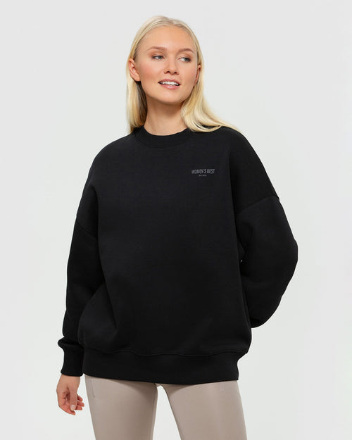 Black WOMAN Oversize Fit Long Sleeve Sweatshirt 2900700