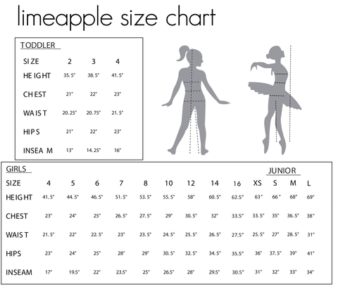 Girls Clothing Chart