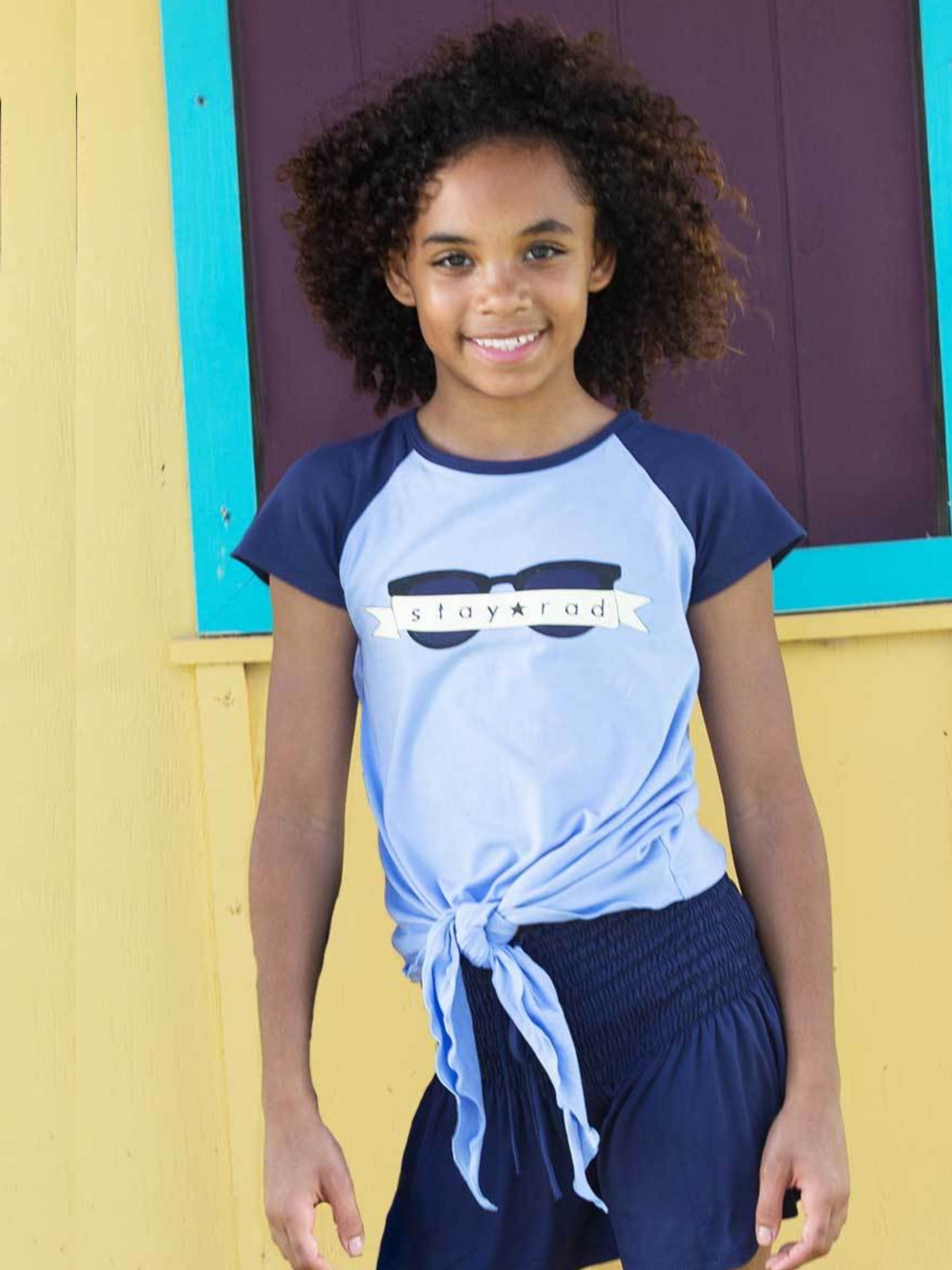 Shop Frieda Stay Rad Tie Front Top | Girls Activewear by Limeapple