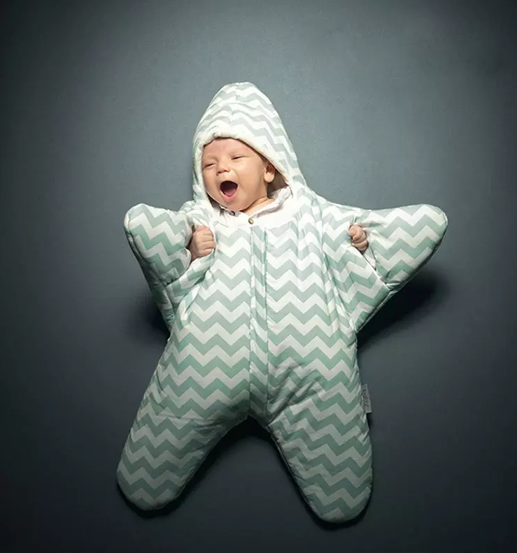 knitted baby starfish outfit