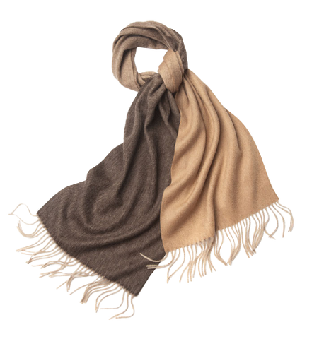 Degradé Lambswool Scarf Woven Brown Camel