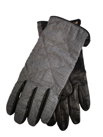 Nappa Leather Gloves with Wool Glen Check
