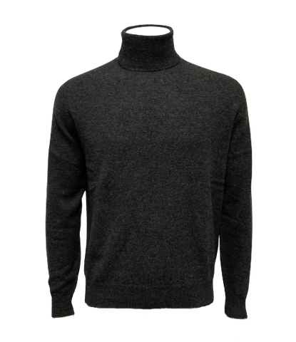 Cashmere Roll Neck Sweater Charcoal