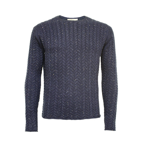 Cashmere Crew Neck Sweater Donegal Blue