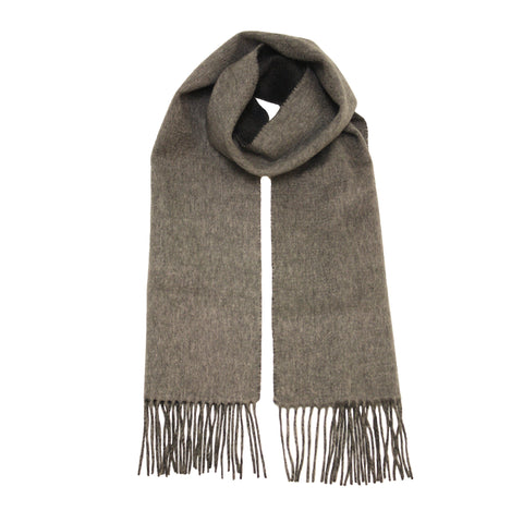 Charcoal Grey Cashmere Scarf woven double face