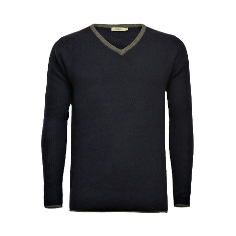 Navy V Neck Sweater Neptune