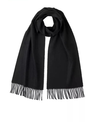 Black Cashmere Woven Scarf