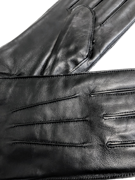 Black Leather Gloves - Hommard