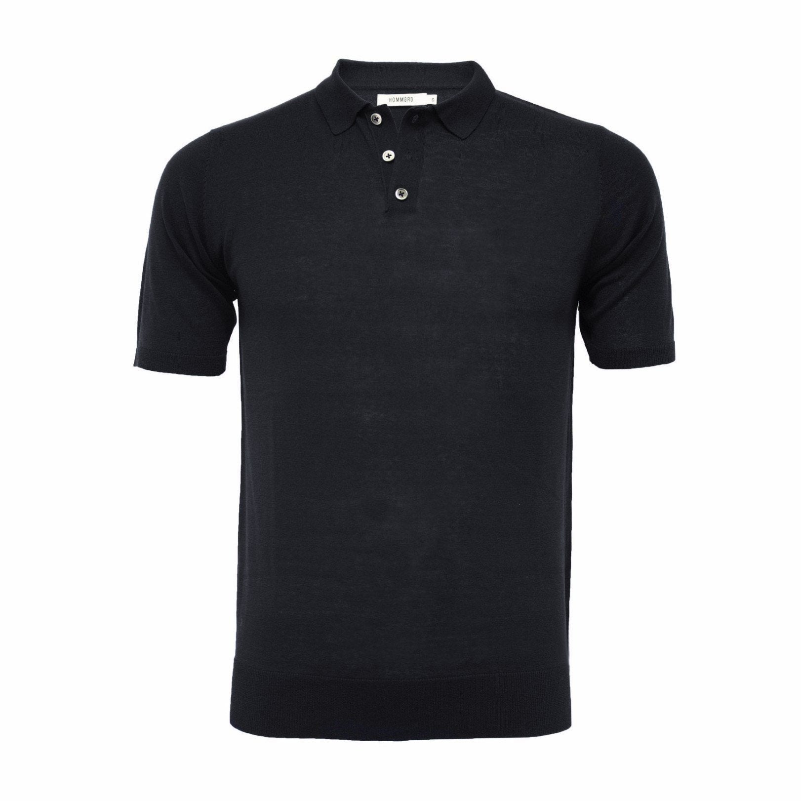 Men´s Silk Polo Shirt 3 Buttons Navy – Hommard