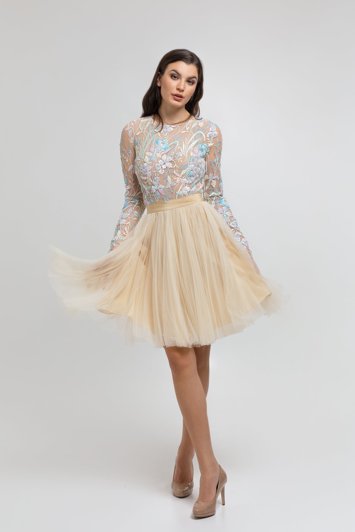 Champagne Tulle Skirt