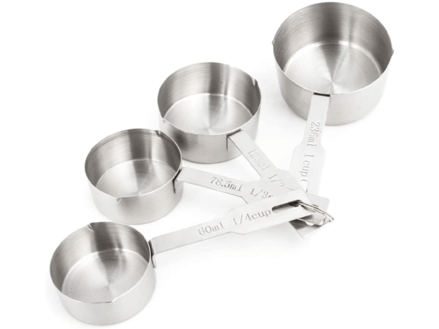 Danica Heirloom Hammered Gunmetal Steel Measuring Cups Set