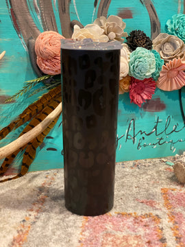 Black Leopard Tumbler ~ 20oz