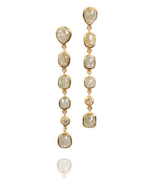auroch Merchandising Underskrift Ara Raw Diamond and 24kt Gold Dangle Earrings – Elliott Yeary Gallery Fine  Art & Jewelry