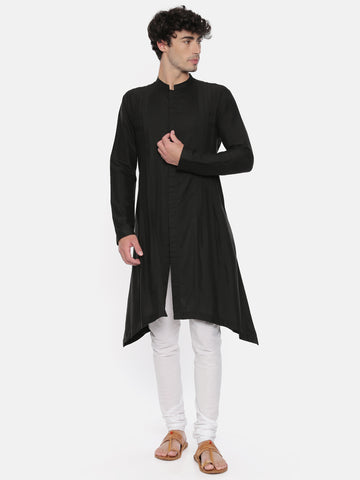 black cotton designer kurta