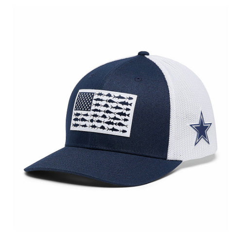 Dallas Cowboys Unisex Columbia PFG Mesh Fish Flag Ball Hat