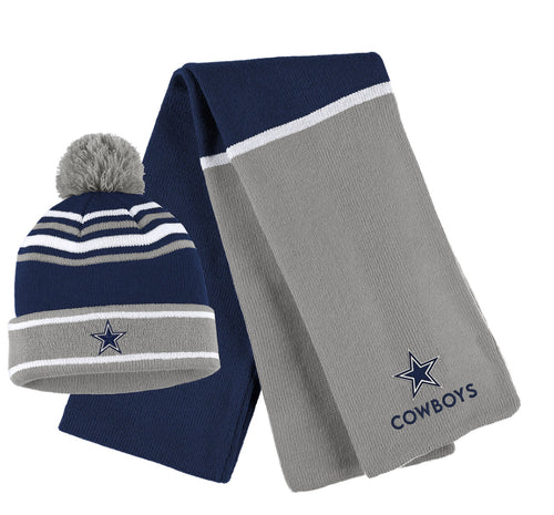 Dallas Cowboys Womens WEAR by Erin Andrews Colorblocked Scarf & Hat