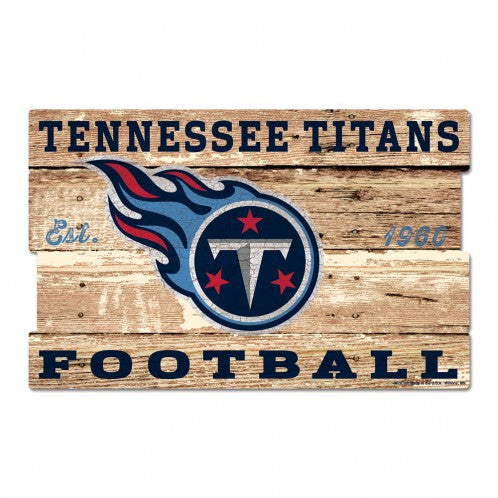 TENNESSEE TITANS WOOD SIGN 19"X30"