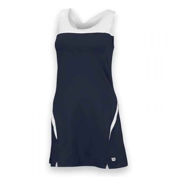 Wilson Tennis Dress Blue & White Team Built in Bra Athletic