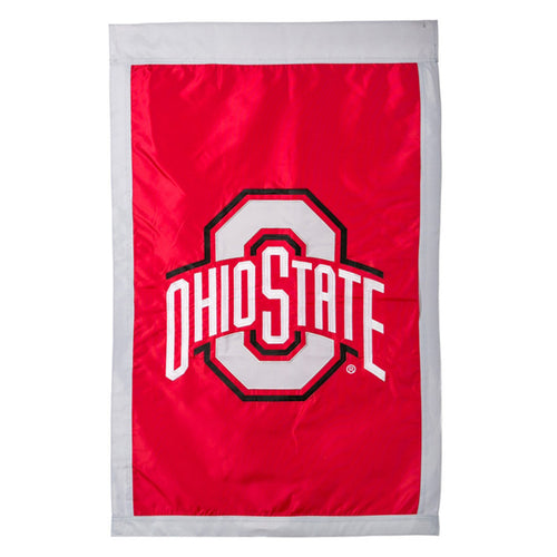 Ohio State Buckeyes Appliqué House Flag