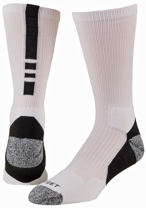 Pro Feet 238 Pro Feet Performance Shooter 2.0 Socks - White Black SIZE MED 9 - 11