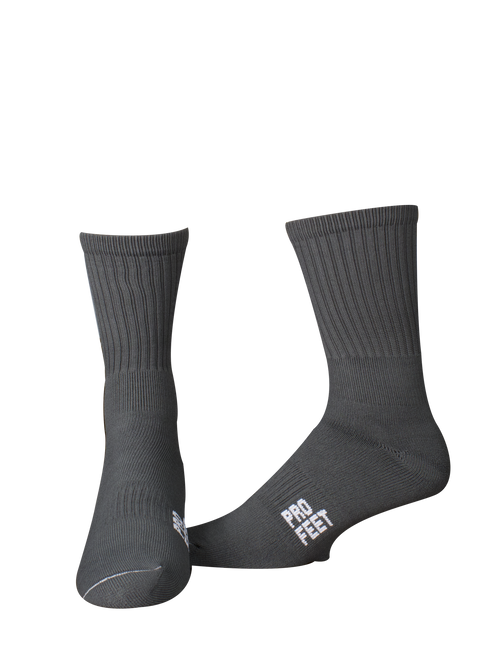 Pro Feet 385 Colored Crew Socks -- Graphite