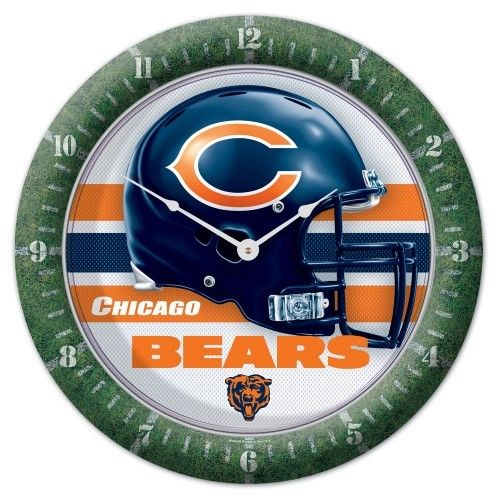 Wincraft NFL Round Wall Game Clock New Chicago Bears