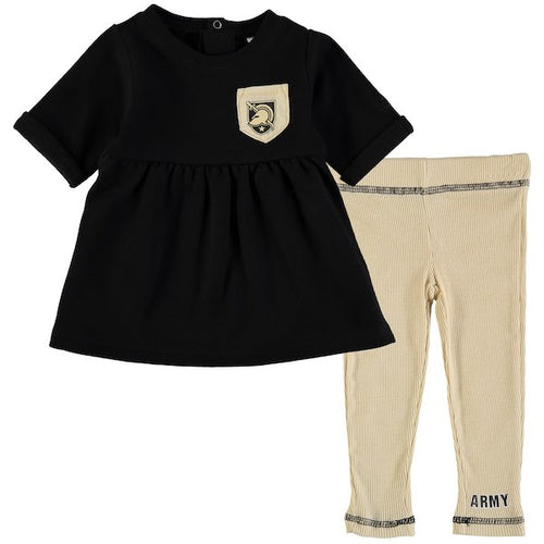 Girls Infant Colosseum Army Black Knights Pinchers of Peril Pocket T-Shirt & Leggings Set