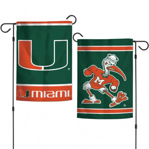 Miami Hurricanes 2 Sided Garden Flages