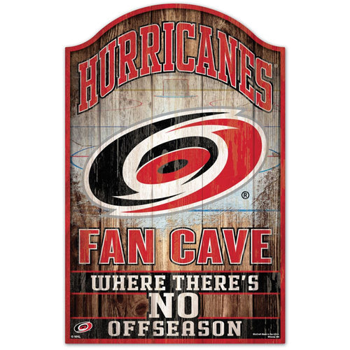 Carolina Hurricanes Fan Cave Wood Sign