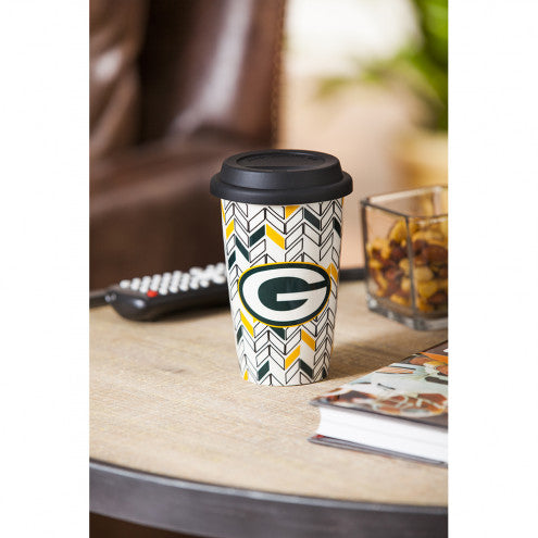 Green Bay Packers Chevron Double-Wall Travel Cup