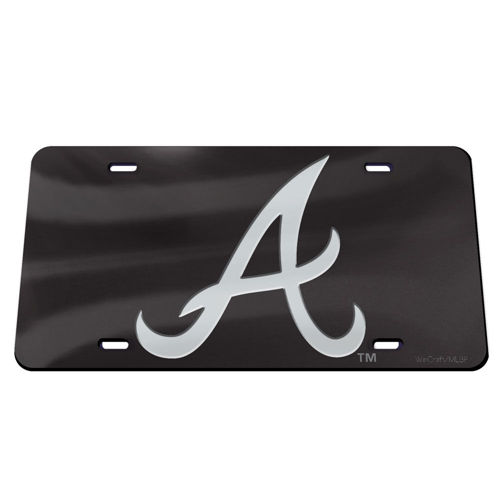 Atlanta Braves Black Acrylic Classic License Plates