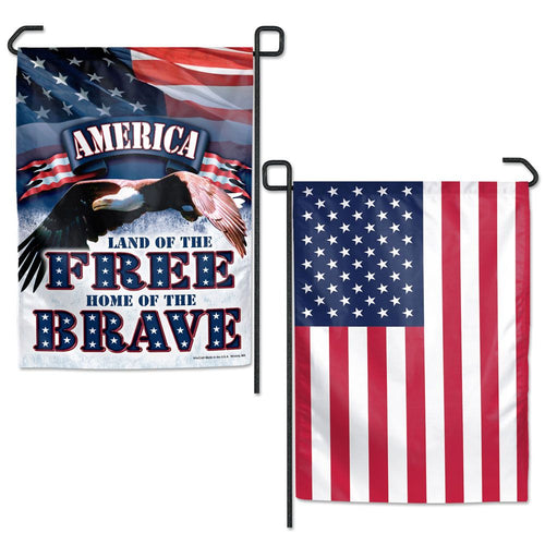 Patriotic Garden Flag 2 Sided 12.5 By 18