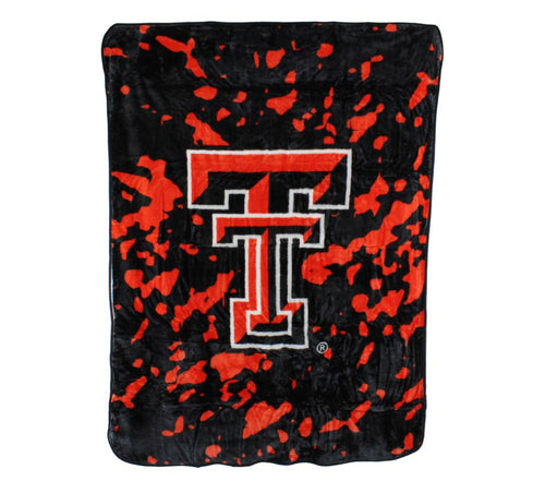 NCAA Texas Tech Red Raiders Huge Raschel Throw Blanket