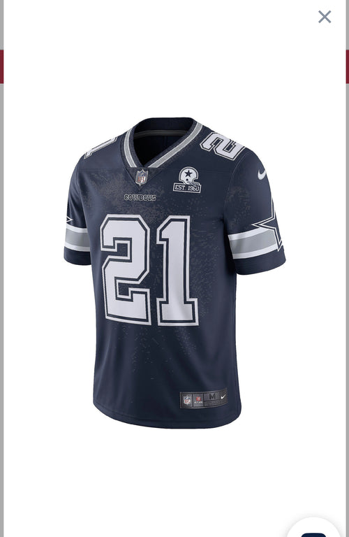 Dallas Cowboys Ezekiel Elliott #21 Nike 1960 Navy Vapor Limited Jersey