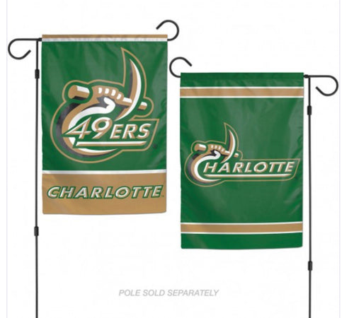 UNC Charlotte Garden Flags 2 Sided 12.5" X 18"