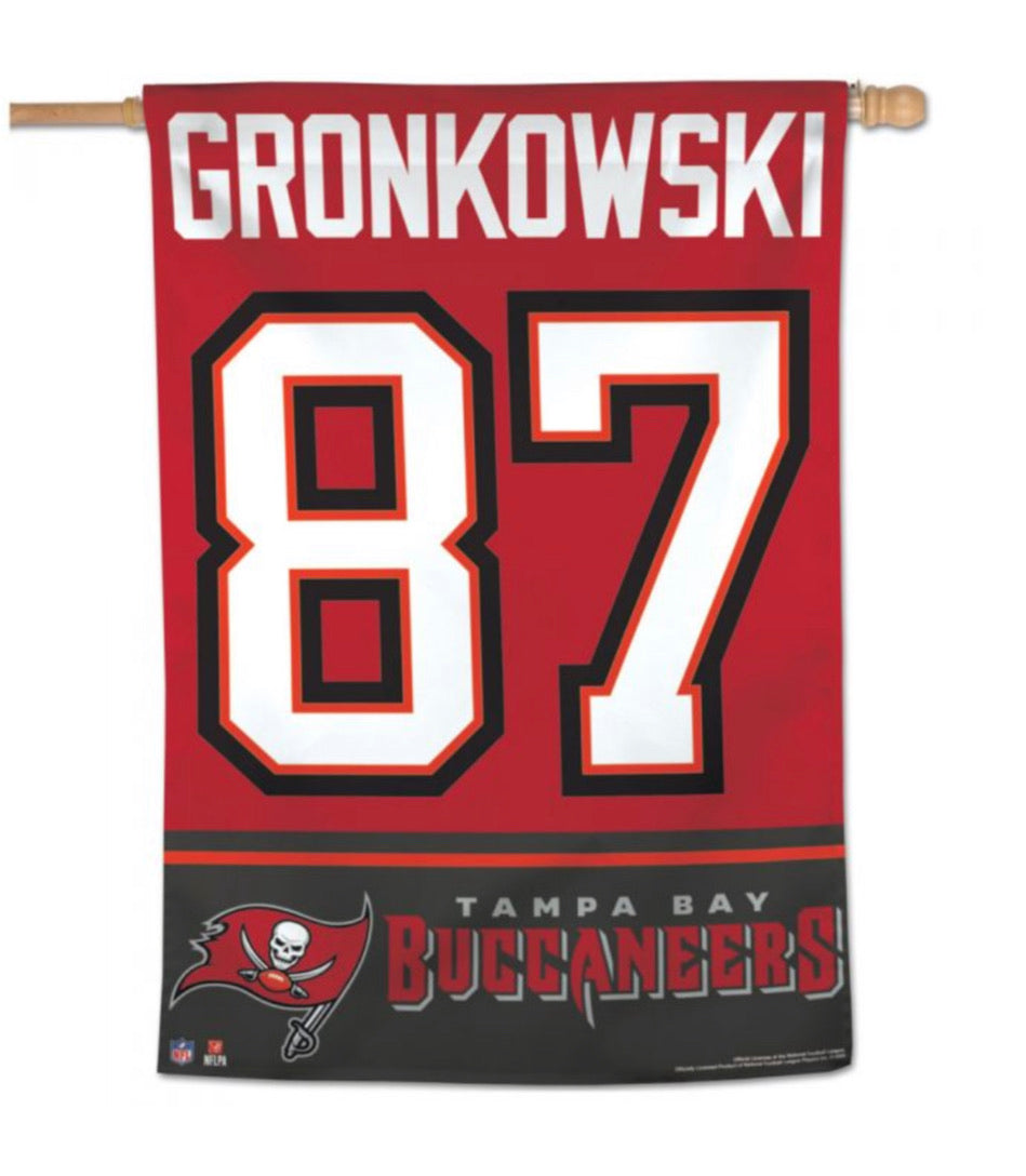 Tampa Bay Buccaneers Vertical Flag 28 X 40 ROB GRONKOWSKI