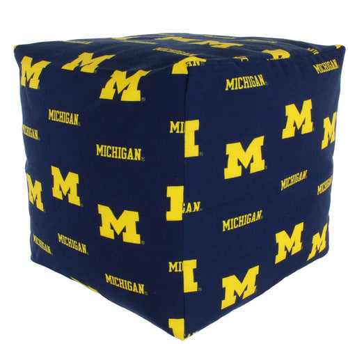 NCAA Michigan Wolverines Cubed Bean Bag Pouf