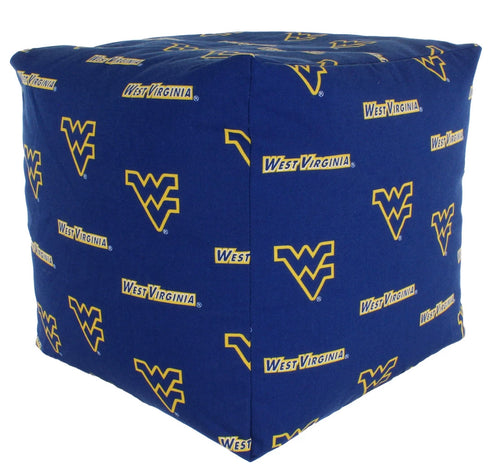 NCAA West Virginia Mountaineers Cubed Bean Bag Pouf