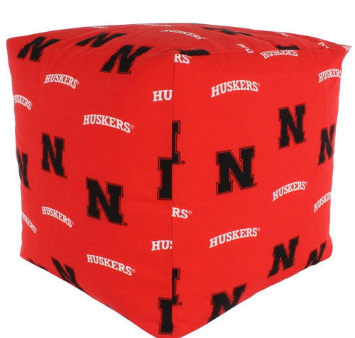 NCAA Nebraska Cornhuskers Cubed Bean Bag Pouf